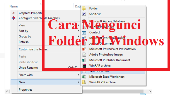 Cara Mengunci Folder di Laptop/PC Windows Tanpa Software