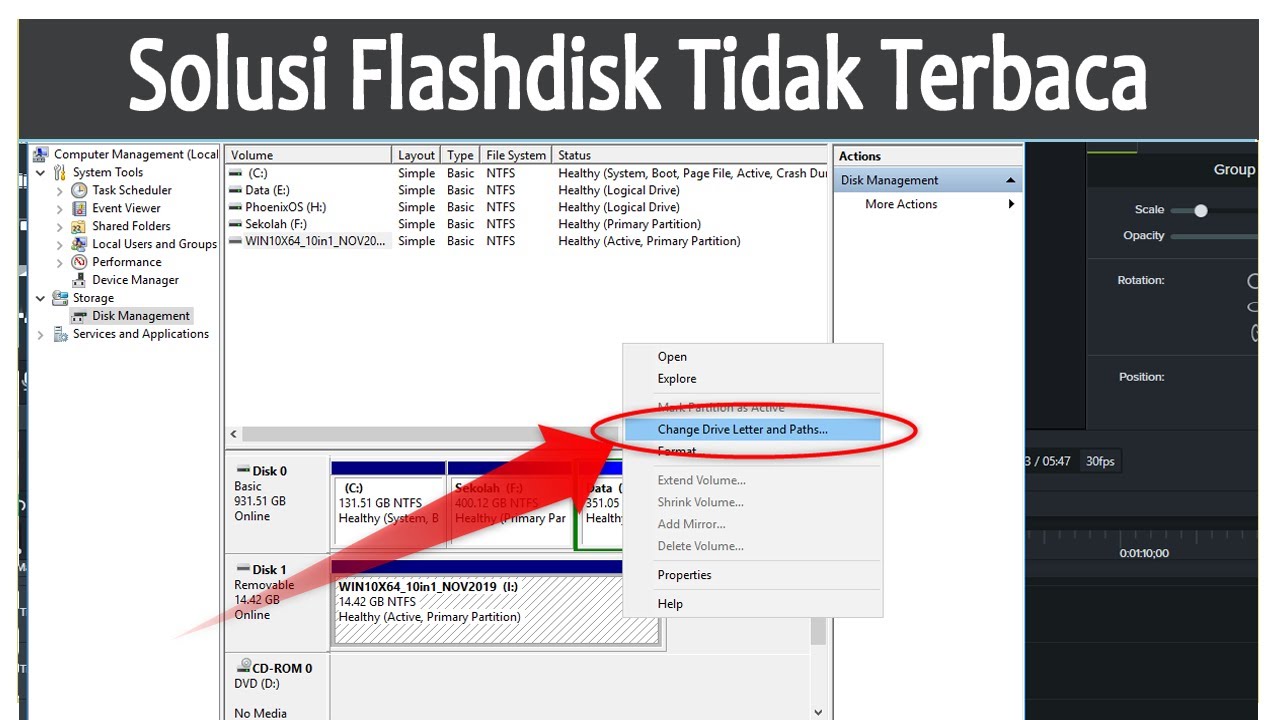 Cara Mengatasi Flashdisk Tidak Terdeteksi di Disk Management