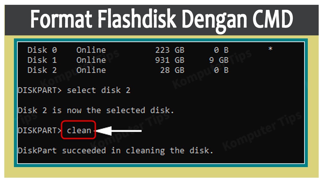 Cara Efektif Memformat Flashdisk dengan CMD di Windows